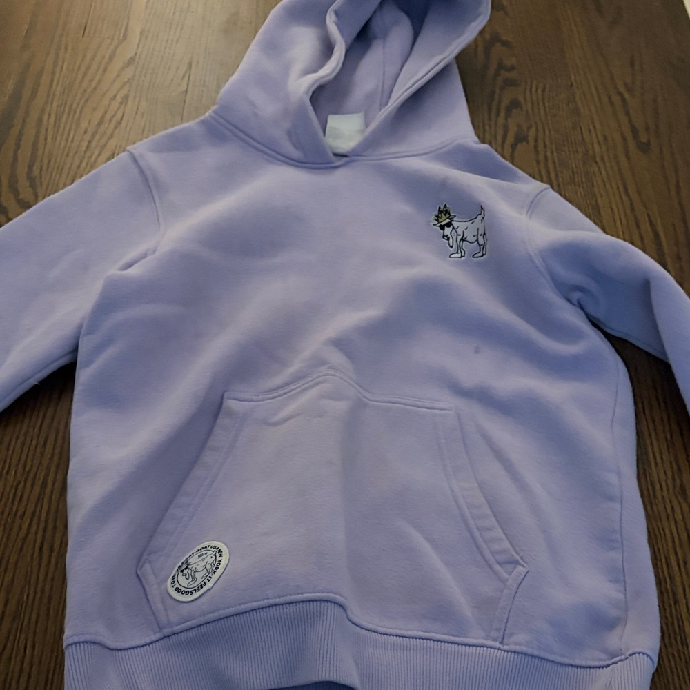 Kids GOAT USA Lavender Hoodie with Embroidered goat design